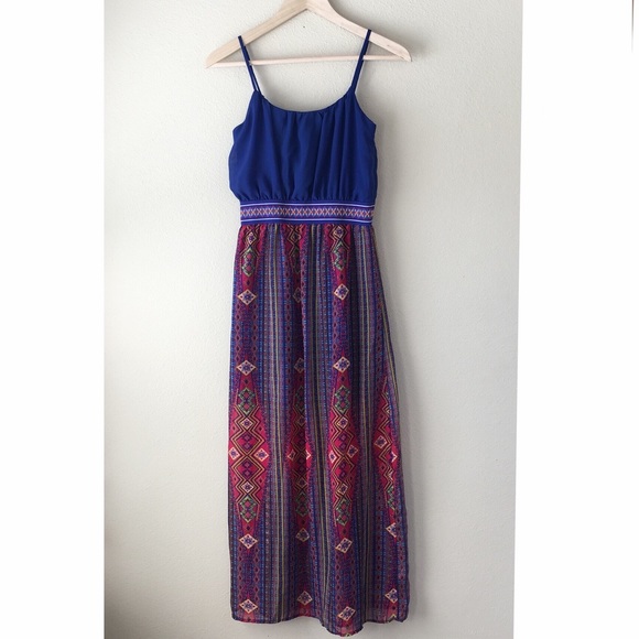 Pink Rose Dresses & Skirts - Pink Rose Boho Print Maxi Dress